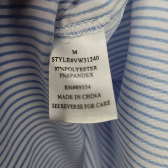 Adrianne Vittadini blue and white striped blouse sz M versatile and lightweight - Picture 7 of 7
